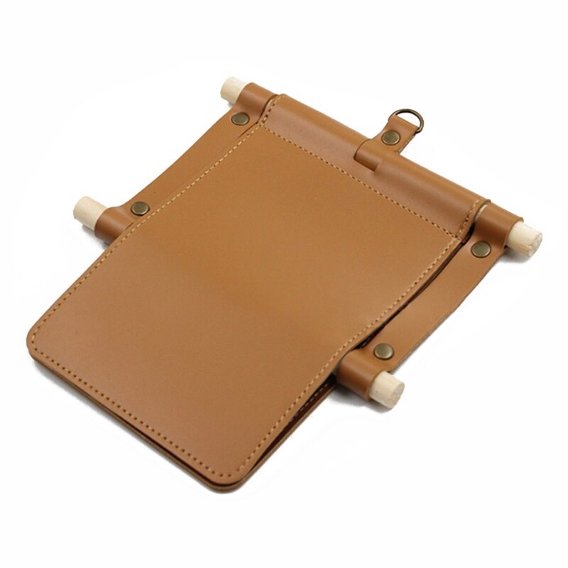 Soporte para colgar pañuelos, caja de pañuelos de papel PU, portarrollos de papel para acampar, 6x dB: Marrón