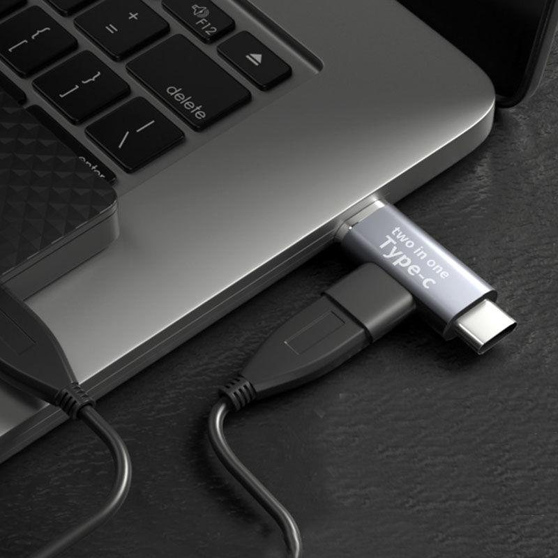 2 in 1 3A USB C Splitter USB Typ C Weibliche zu USB-C Mikro Verbinder Adapter Stecker Typ-C zu Dual USB 3,1 Typ C Ladegerät Konverter