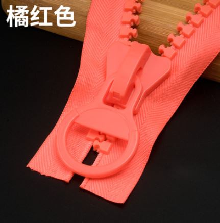 Extra large zipper 20# 25 cm Open at both ends Resin Zippers Pull Ring Zip for Sewing Bags clothes: 5