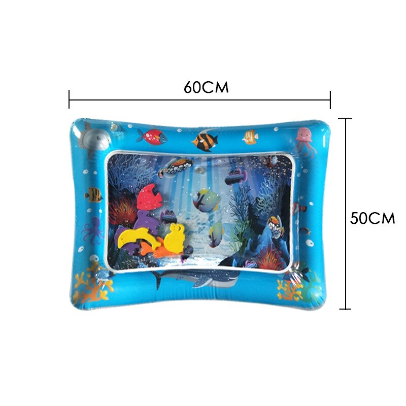 Baby's en kinderen waterspeelmat, opblaasbaar baby speelmat voor op de buik, peuterspeelzaal, leuk activiteitencentrum: D
