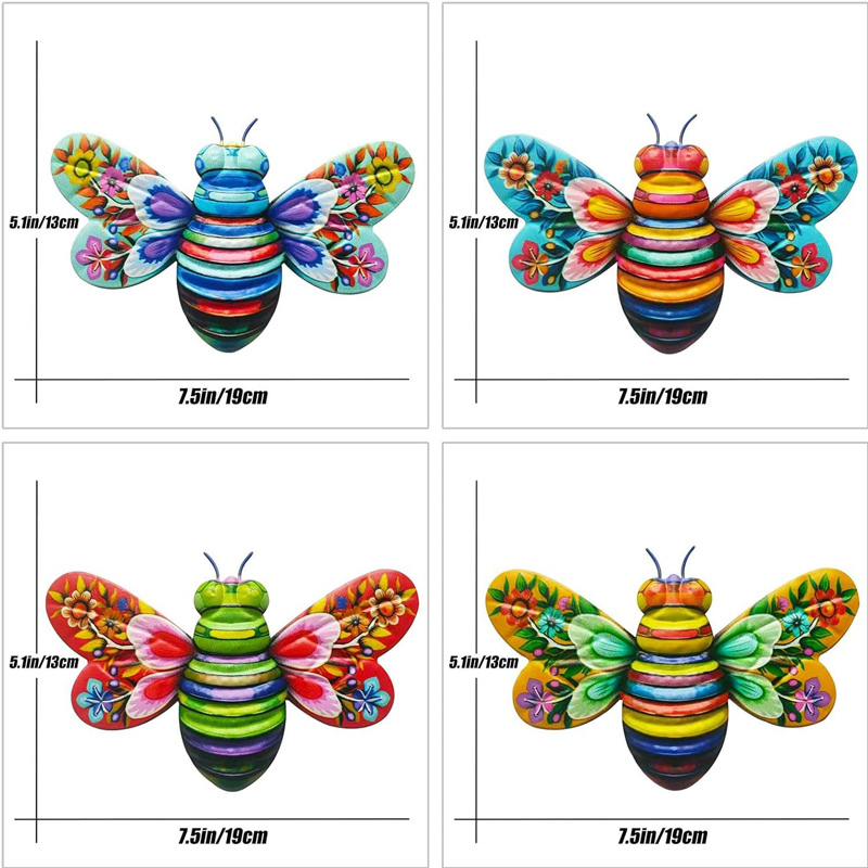 Nieuw Huis Muur Decor Metalen Bijen Muur Decor, Bijen Tuin Bloem Kunst Decoraties, Outdoor Bijen Opknoping Patio Decor