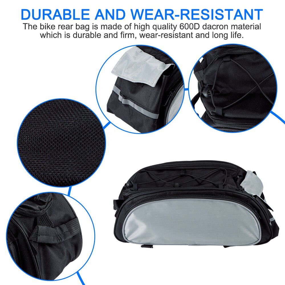 Fiets 3 in 1 kofferbak tas racefiets tas fiets dubbelzijdige achterdrager bagagedrager achterzitje fietstas