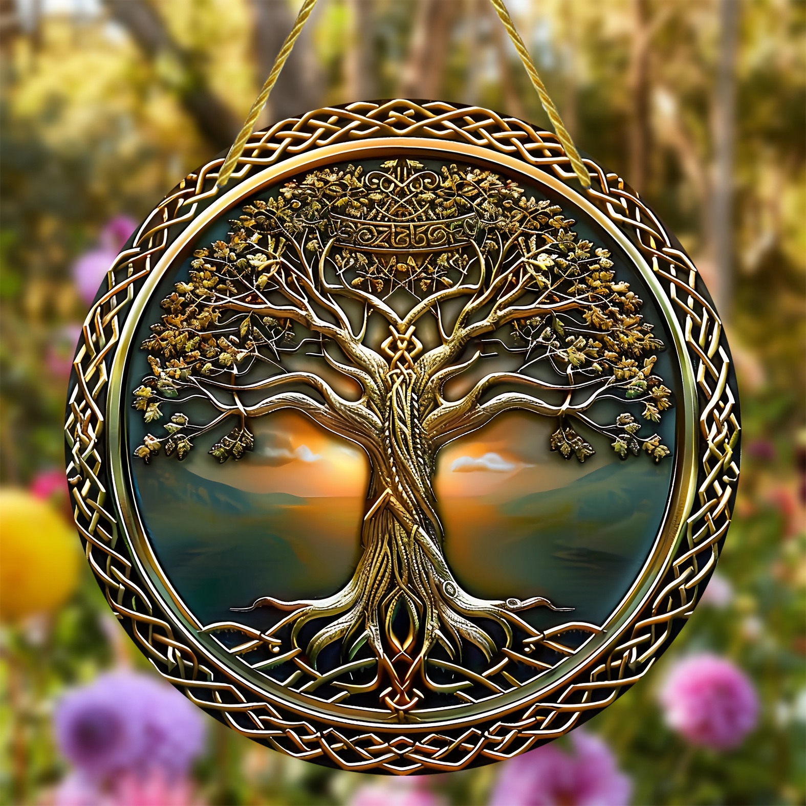 Tree of Life Sign, Acrylic Sign, Window Hanging Ornaments, Circular Sign, Window, Porch, Wall, Home, Room Decoration
