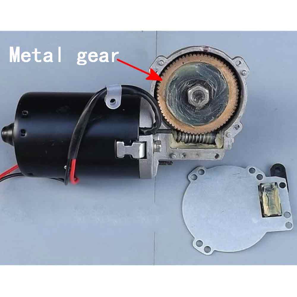 Worm gear worm DC reducer motor 24V high power high speed motor self locking metal gear can be positive and negative.