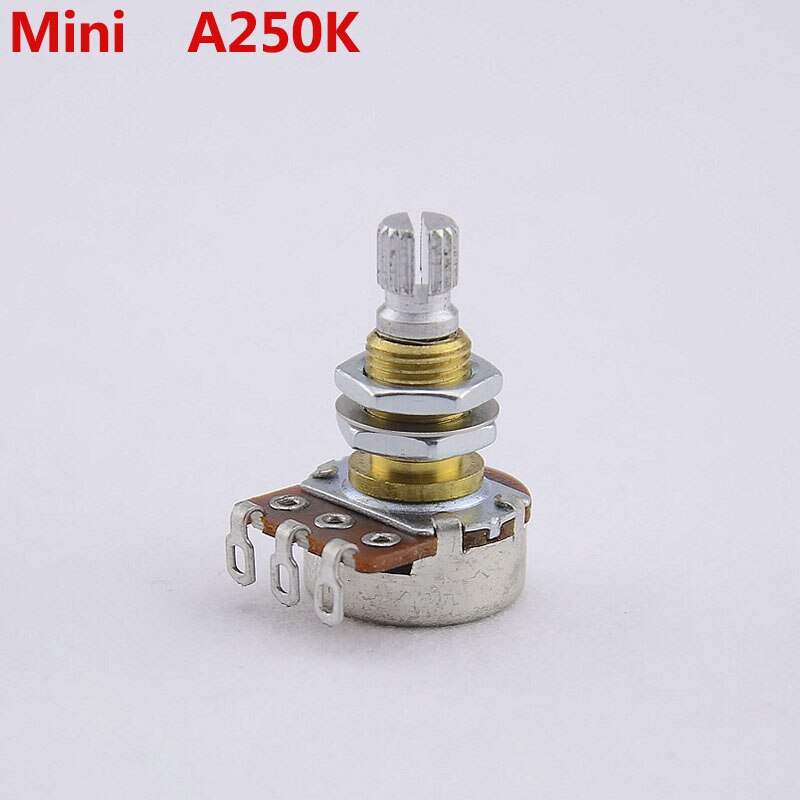 【Made in korea】potenciómetro de eje de latón alfa (POT) para bajo de guitarra eléctrica A250K/B250K/A500K/B500K: Mini A250K 1 Piece