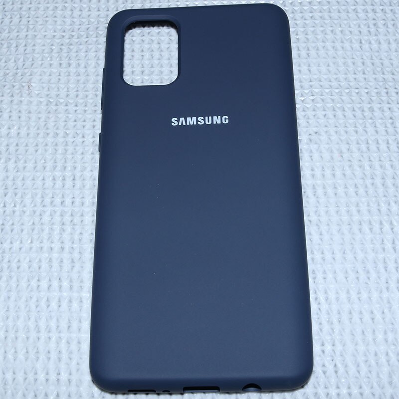 Samsung A51 Caso Posteriore Originale di Silicone Liquido morbida Come la Seta Per Il Caso di Samsung Galaxy A71 Custodia protettiva antiurto cassa Del Telefono: For Galaxy A71 / Dark blue