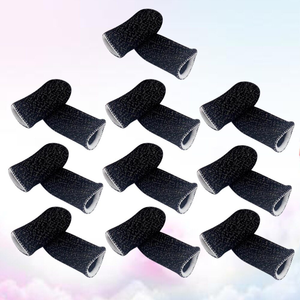 10 stück praktische fingerlinge, atmungsaktive bildschirm-touchscreen-fingerabdeckung, elastische fingerlinge, schweißabweisend, daumen- und fingerschutz
