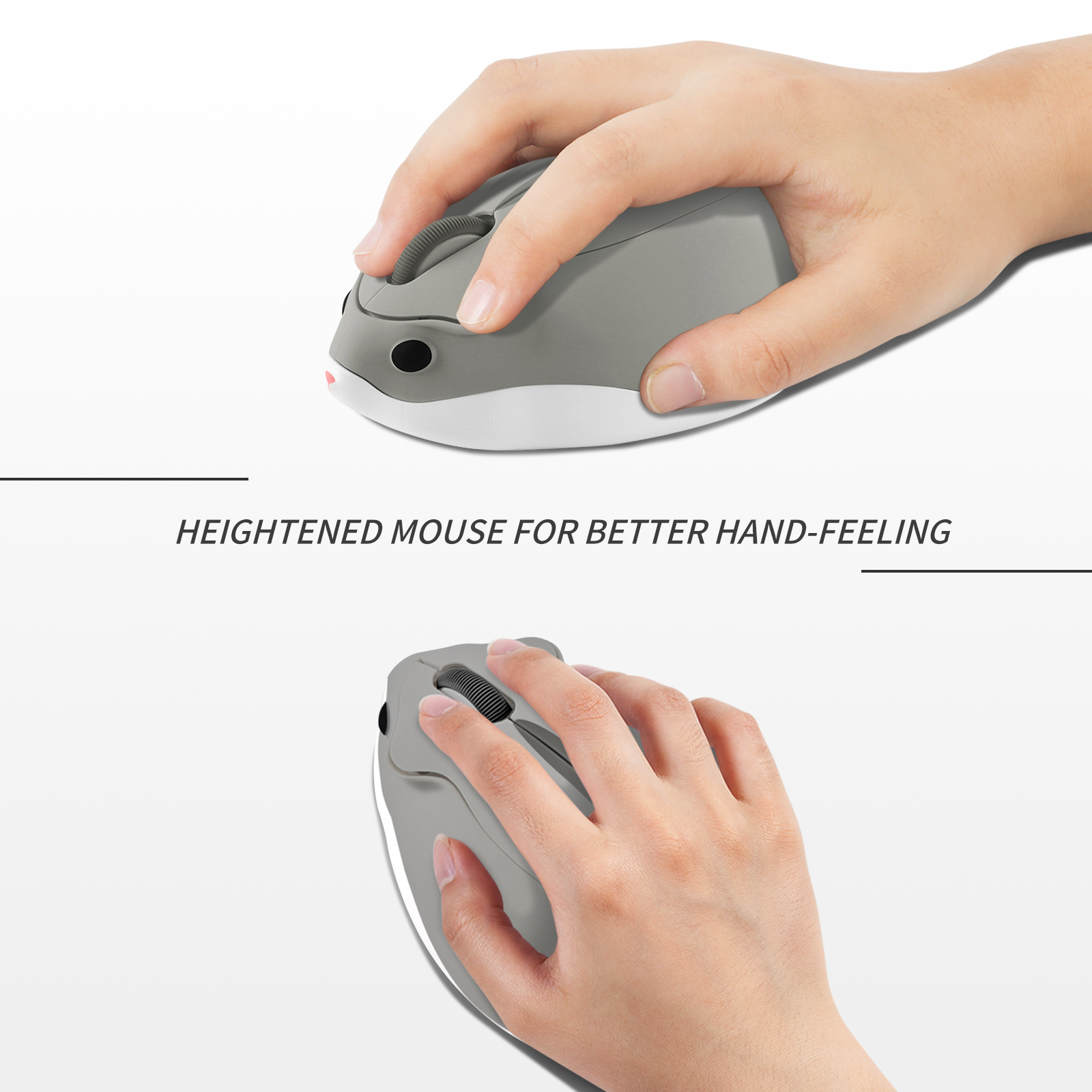 Cute Cartoon Wireless Mouse USB Optical Gaming Mouse Pink Hamster PC Mice 3D Mini Ergonomic Office Mause For Laptop Kids