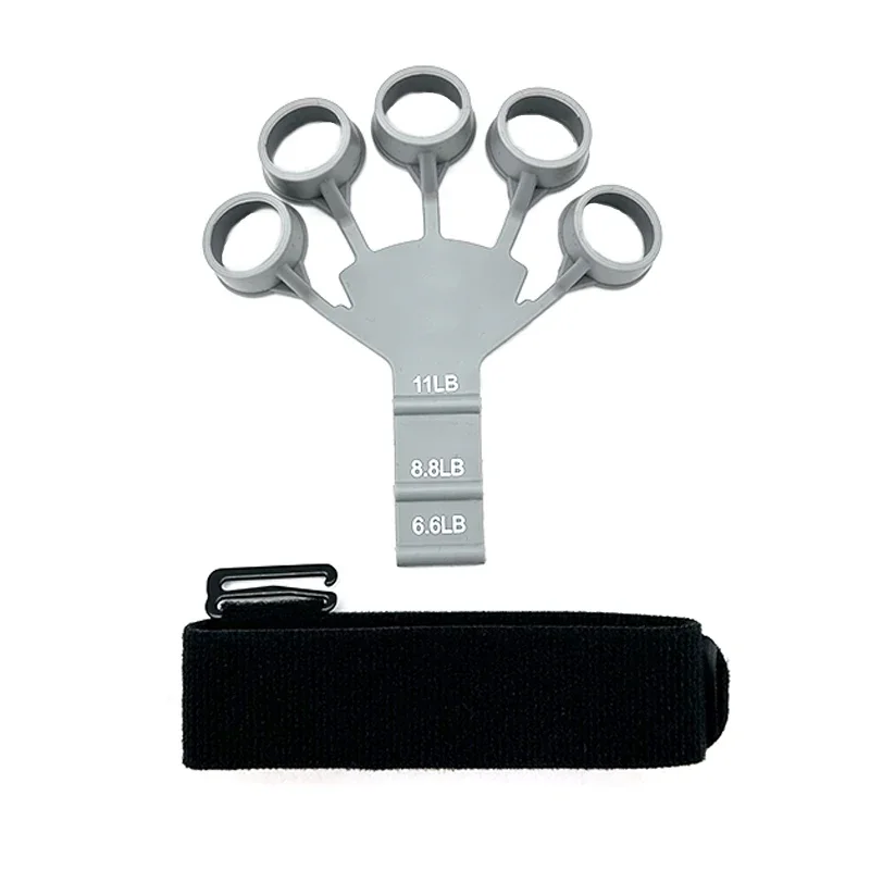 Renfort de poignée en Silicone, 1 pièce, civière de doigt, entraîneur de poignée, gymnastique, Fitness, entraînement et exercice de renforcement des mains: Black