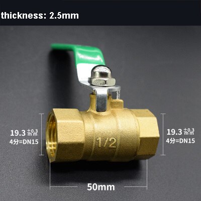 high qualitythickened long handle butterfly valve brass ball valve DN15 1/2 water valve: Blue