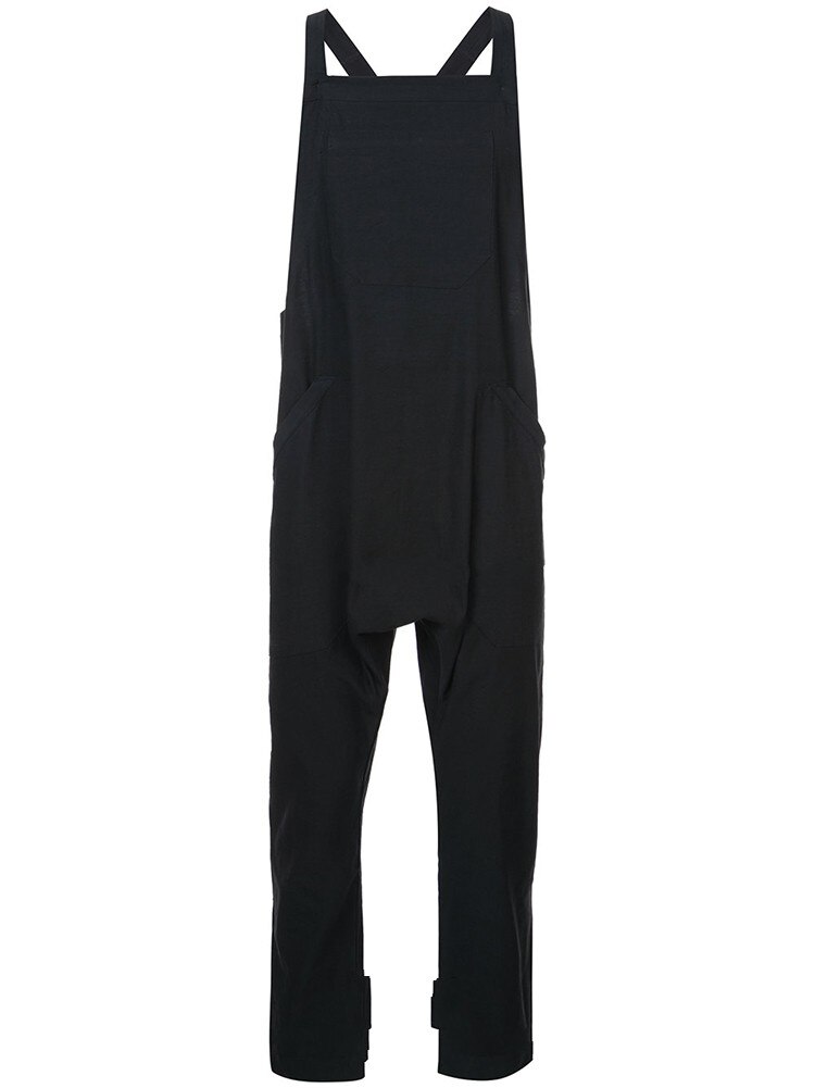 Forår sommer stil overalls herre afslappede smækbukser løse haremsbukser lavt skridt bukser frisør bukser