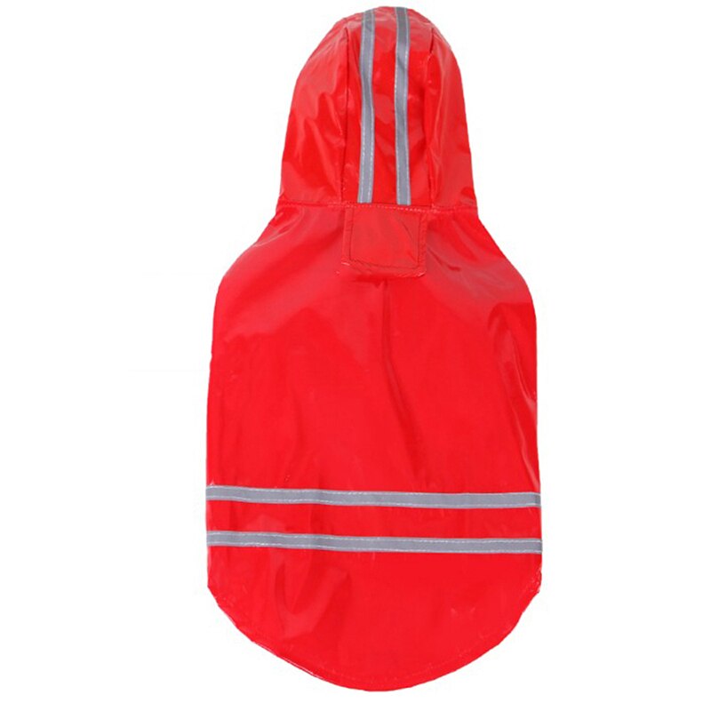 S-XL Puppy Pet Rain Coat Summer Hoody Waterproof Jackets PU Raincoat for Dogs Cats Apparel Clothes PetSupplies Outdoor: Red / M