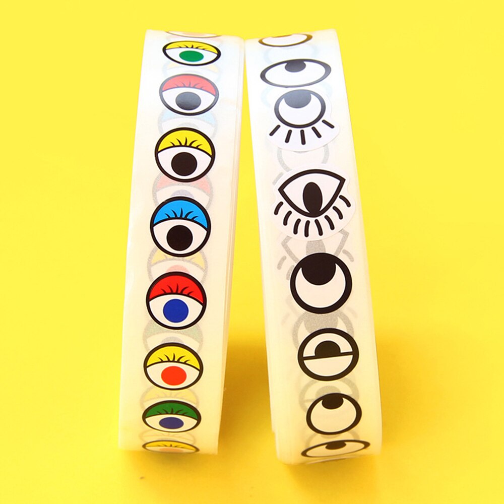 825Pcs 15m Stickers For Children DIY Eyes Adhesive Paper Adhesive Tape Kindergarten Handmade Color Eyeballs