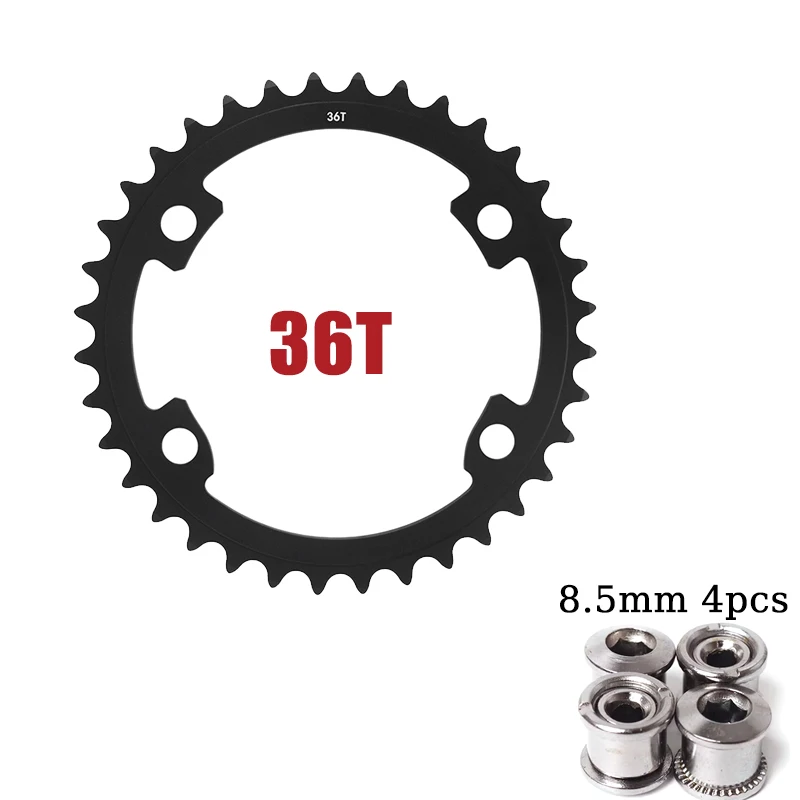 BUCKLOS Bicycle Chainwheel 110BCD Bike Crown Chain Ring Road Bike Double Chainring 50-34T 52-36T 53-39T 4/5 Claws Tooth Plate