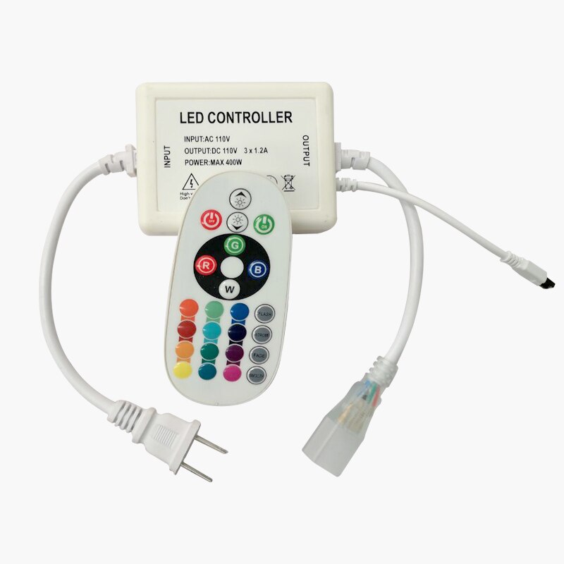 LED RGB IR Remote Controller AC 110V RGB Strip Controller 24 Toetsen 16 Kleuren 400W Draadloze Neon Light strips Controller US Plug