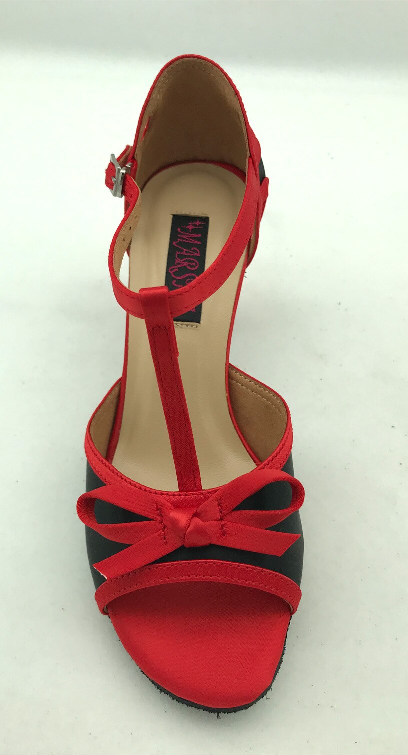 womens ballroom salsa latin dance shoes with bowtie wedding & party shoes 6269BR