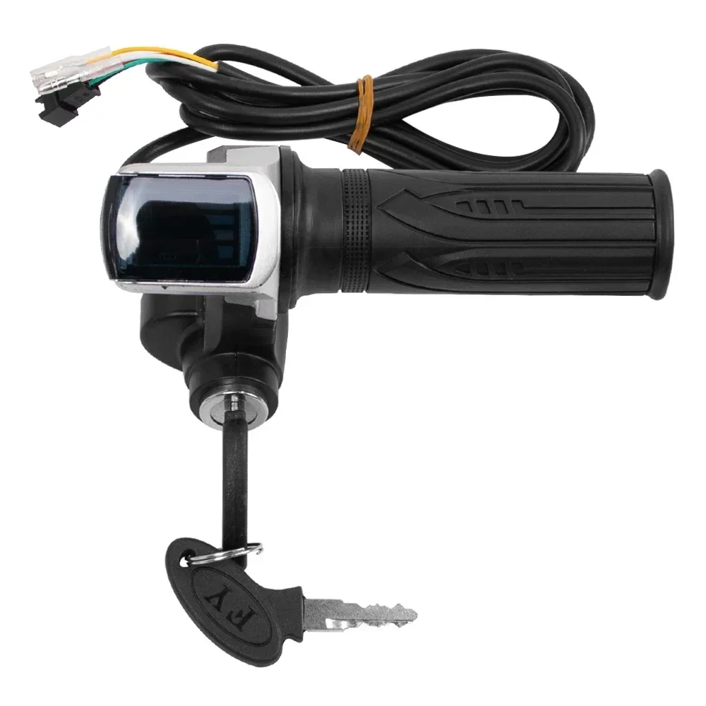 36v 48v 60v aperto do acelerador e-bike guiador com bloqueio ebike bicicleta elétrica scooter acelerador indicador de energia chave display led