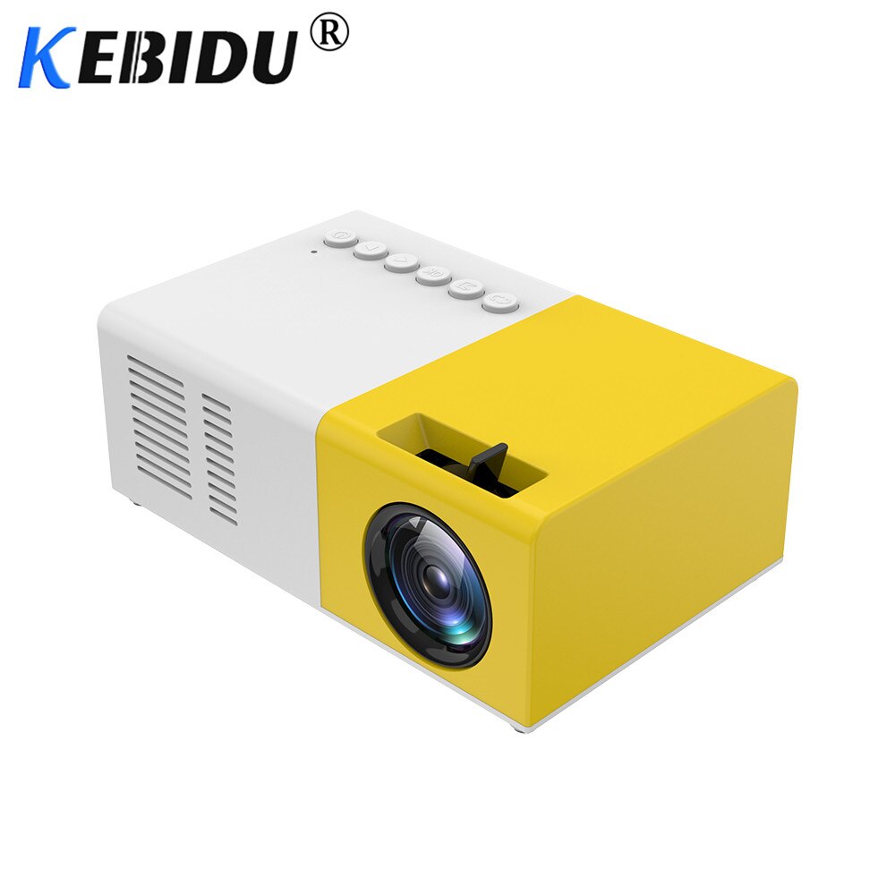 Kebidu J9 Mini Projector Hd 1080P Mini Home Projector Voor Av Usb Micro Sd-kaart Usb Pocket Beamer pk YG-300 Goede