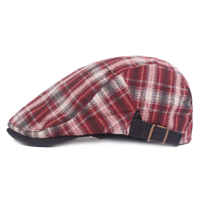Plaid Beret Cap Men Women Spring Summer Cotton Golf Hat Outdoor Casquette Newsboy Caps Unisex Hip Hop Driver Hats