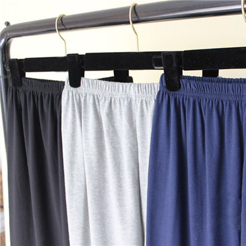 Pyjama en coton confortable pour homme, pantalon de salon, ample,