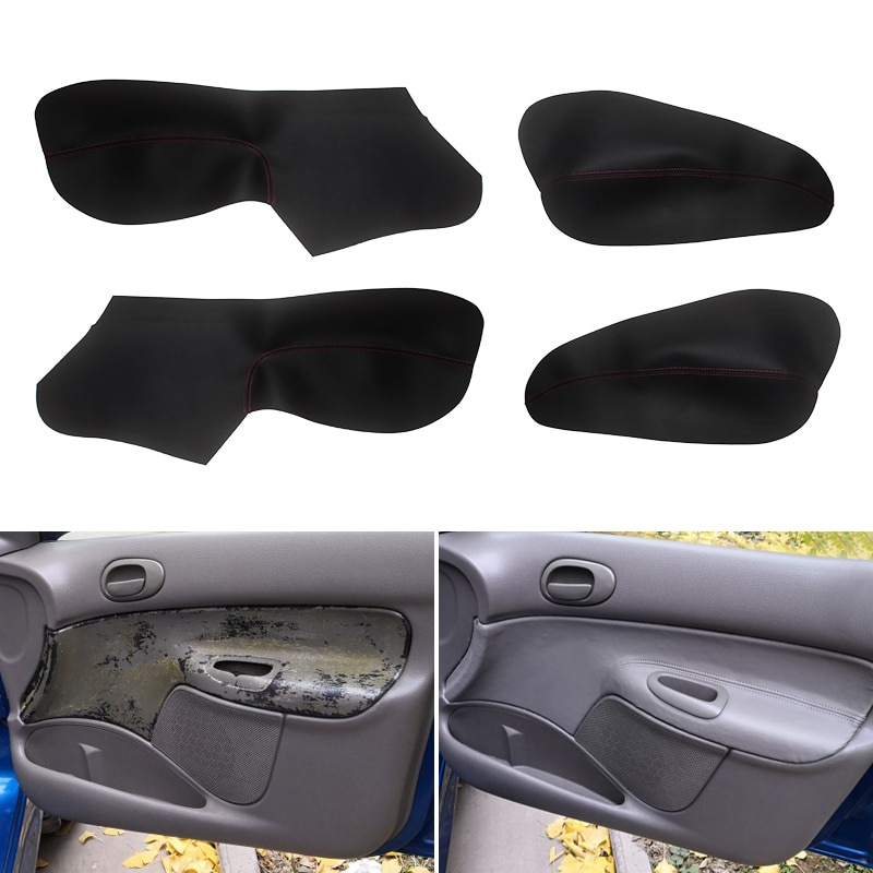 assolo 4 porte macchina messa in piega interni in pelle microfibra porta bracciolo copertura del pannello rivestimento protettivo per Peugeot 206 per Citroen C2
