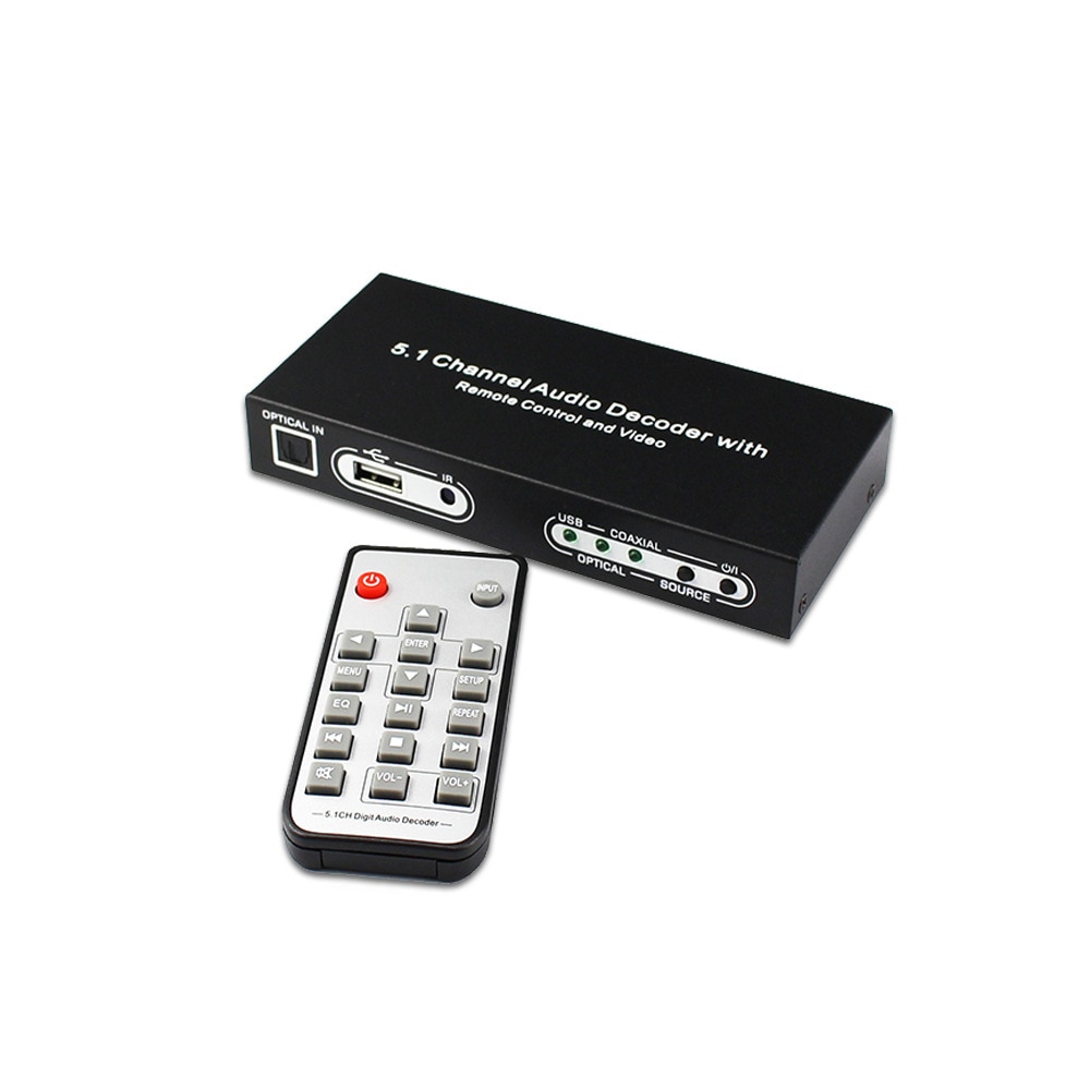 Usb Digitale Coax Fiber Naar Analoog, 5.1 Kanaals Audio Decoder Dts Decoder Fiber Converter