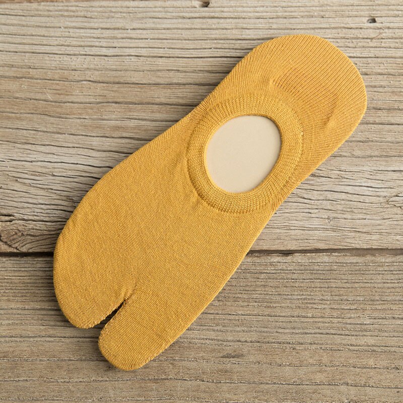 Calcetines de algodón peinado con dos dedos para hombre y mujer, medias transpirables de corte bajo, antideslizantes, para verano: 03