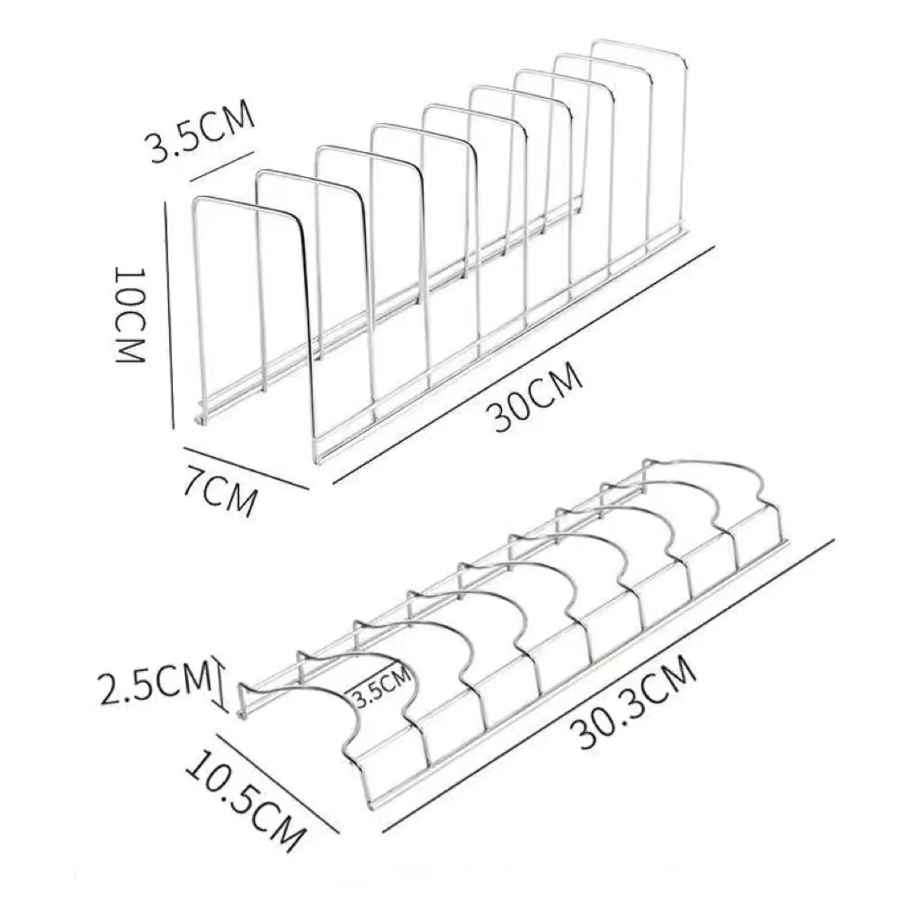 Stainless steel kitchen utensil rack, bowl rack, plate rack, drainage rack, pot cover rack, storage rack, kitchen accessories: light yellow