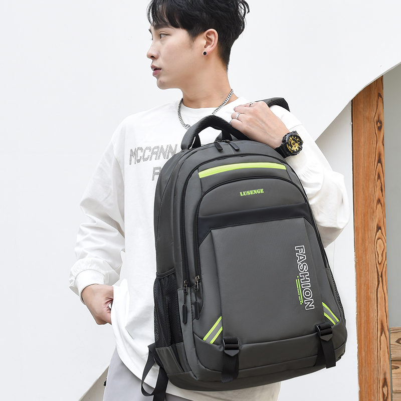 Mannen Tas Oxford Doek Casual Eenvoudige Student Schooltas Unisex Rugzak Grote Capaciteit 17 Inch Laptop Tas Mannelijke Sport Reizen tassen