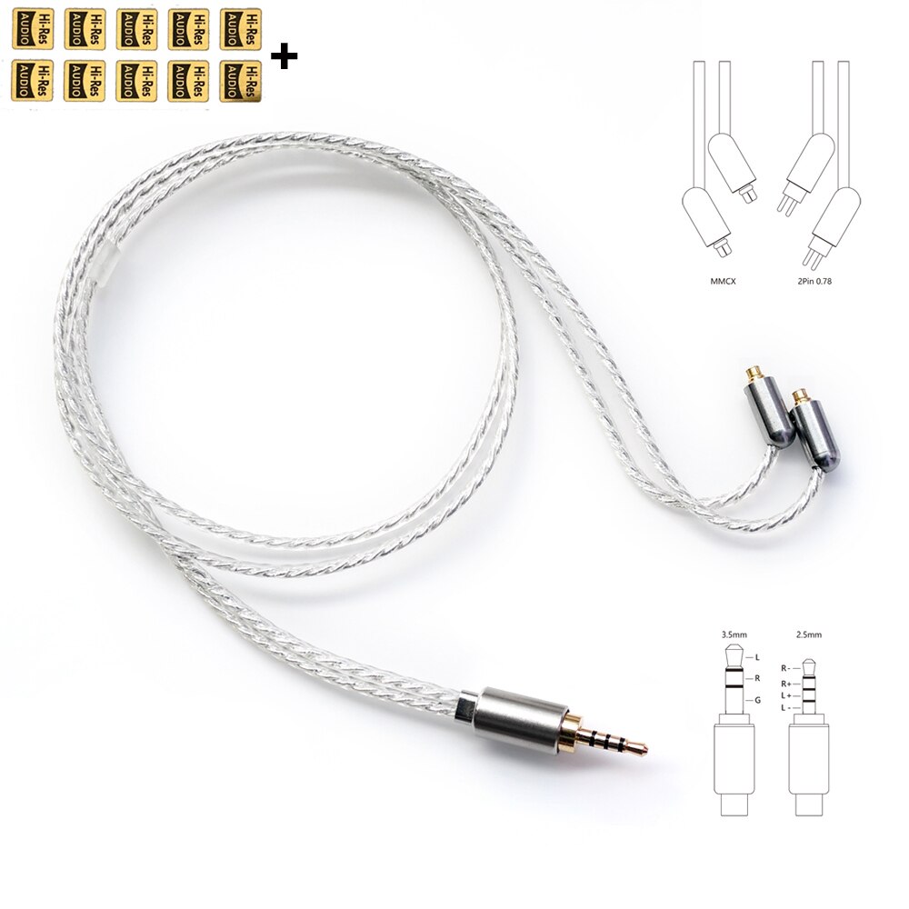 Cable de auriculares DD ddHiFi BC50B 3,5 o 2,5 equilibrado mmcx/0,78 pines para Shanling FiiO SONY HiBy AMPs. Cable adaptador