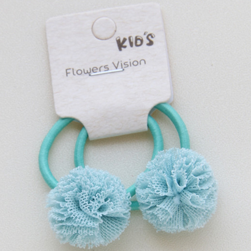 2 Stks/partij Bal Student Kleur Kralen Haar Touw Meisjes Haar Accessoires Paardenstaart Elastische Haar Band Haar Band: 7 blue green