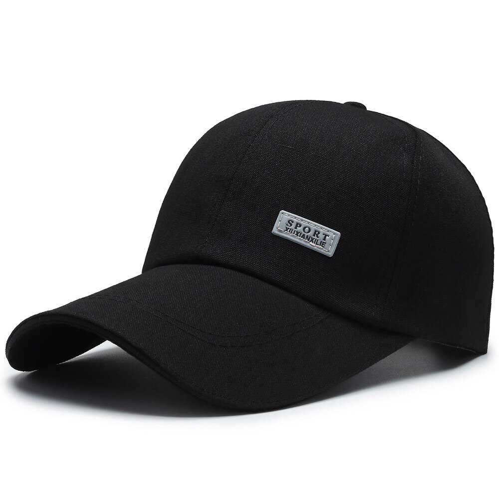 Mannen Vrouwen Vlakte Gebogen Zonneklep Baseball Cap Hoed Effen Kleur Mode Verstelbare Caps Outdoor Vissen Cap: black