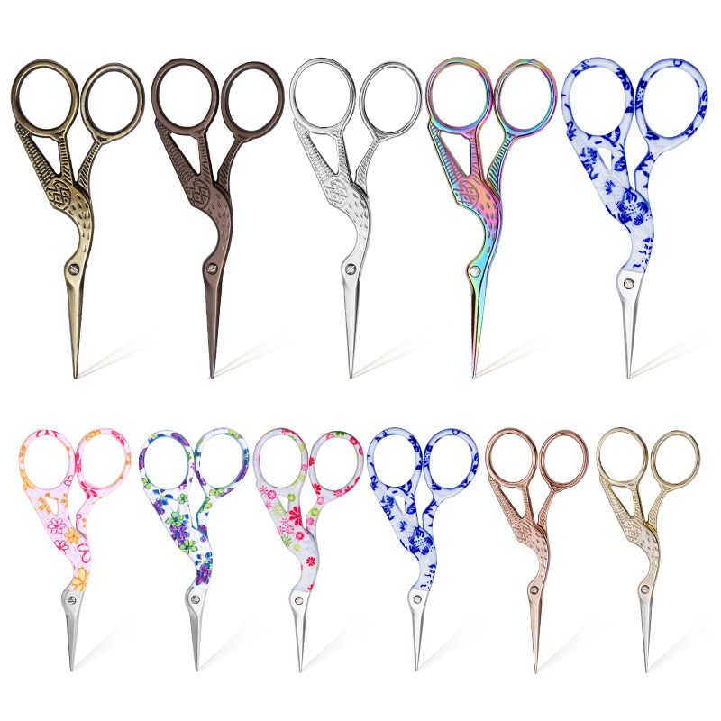 SHWAKK Stainless Steel Embroidery Tailor Scissors Crafts Dressmaking Sharp Handled Needlework Cross stitch Sewing Scissor