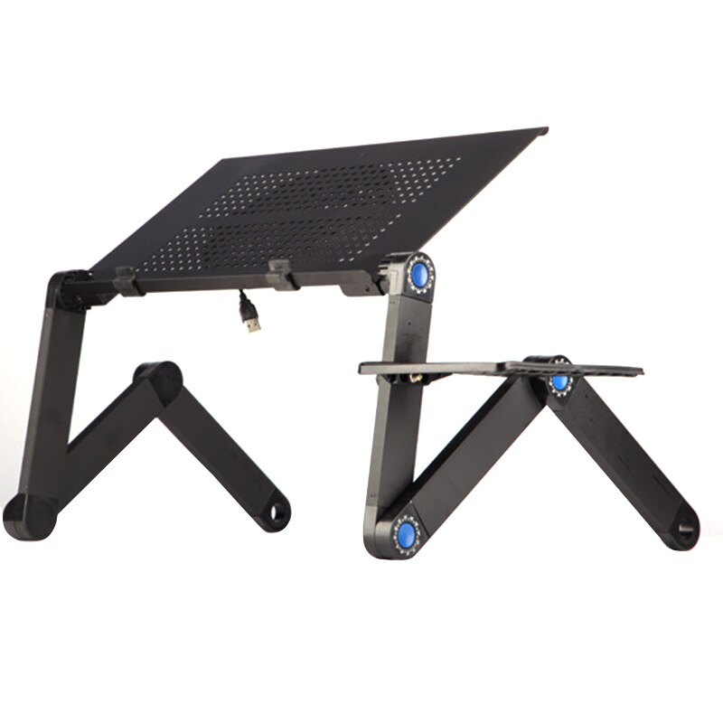 Adjustable Aluminum Laptop Desk Ergonomic Computer Desk Portable TV Bed Lapdesk Tray PC Table Stand Notebook Table Desk Stand: Default Title