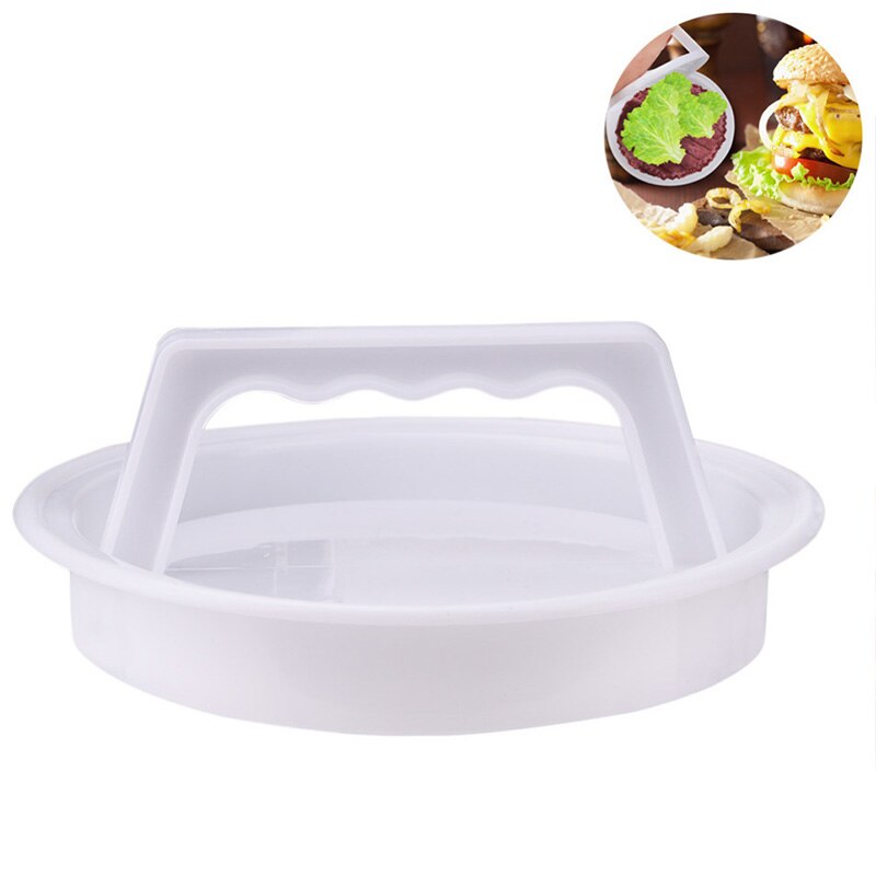 1 set rund form hamburgerpress plast hamburgare kött nötkött grill livsmedelsklassad pressbiffmaskin formform kökstillbehör
