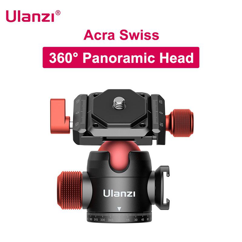 Ulanzi U-70 Tripod Ball Head Shoe Double Panoramic Head Dual Cold Shoe Tripod Ball Head Mini Cold Shoe Spherical Bracket: Default Title