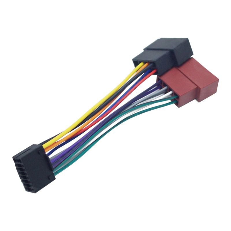 Ledningsnätadapter för kenwood bilstereo radio iso-kontakt 16- stifts kontaktkabel