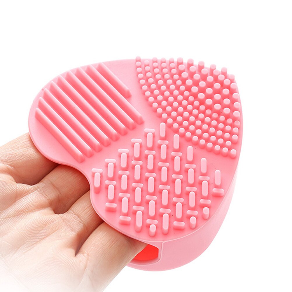 Love Heart Wash Cosmetic Brushes Cleaner MakeUp Washing Brush Gel Cleaning Mat Silicone Foundation Makeup Tool Cleaning Scrubber