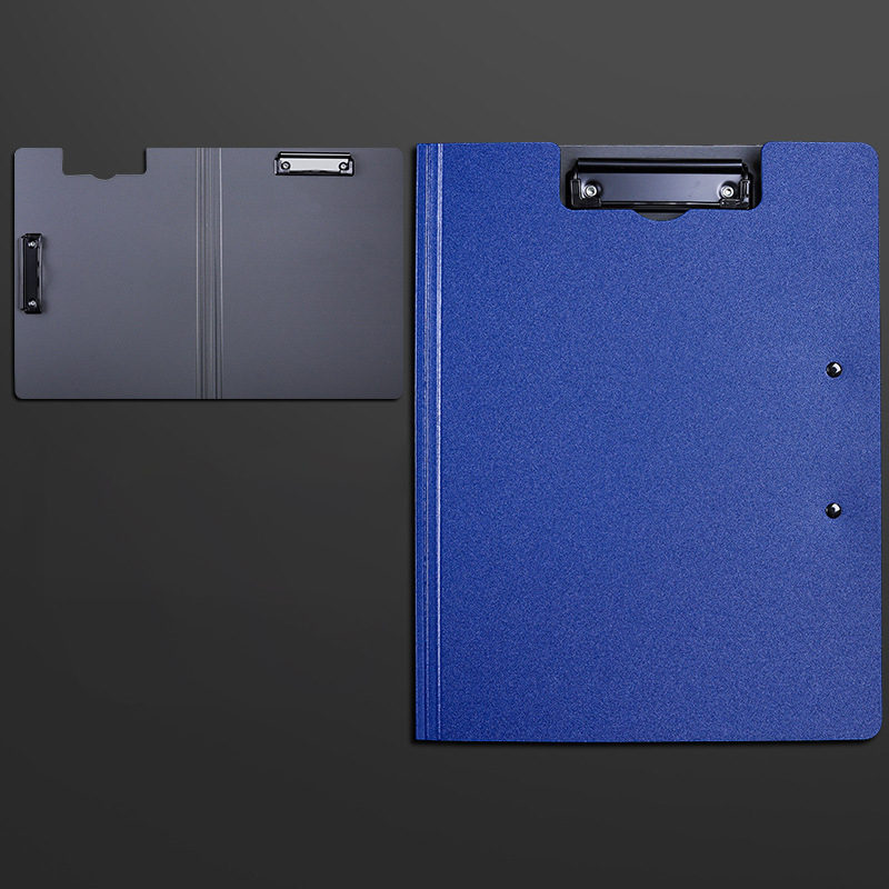 A4 File Folder Clipboard Writing Pad Memo Clip Board Double Clips Test Paper Storage Organizer School Supplies Office Stationary