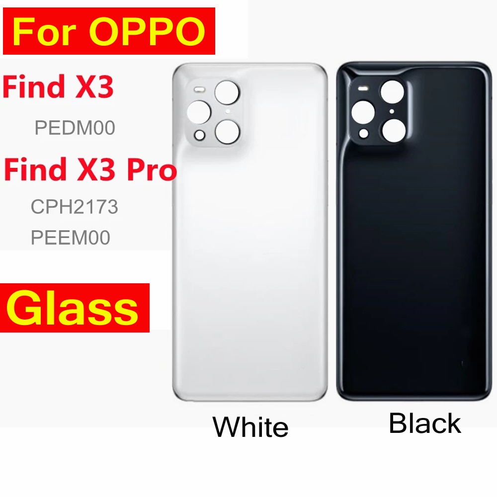 Terug Batterij Cover Voor Oppo Vinden X3 Pro CPH2173 PEEM00 Glas Behuizing Deur Achter Case Deksel Vinden x3 PEDM00 Vervangen