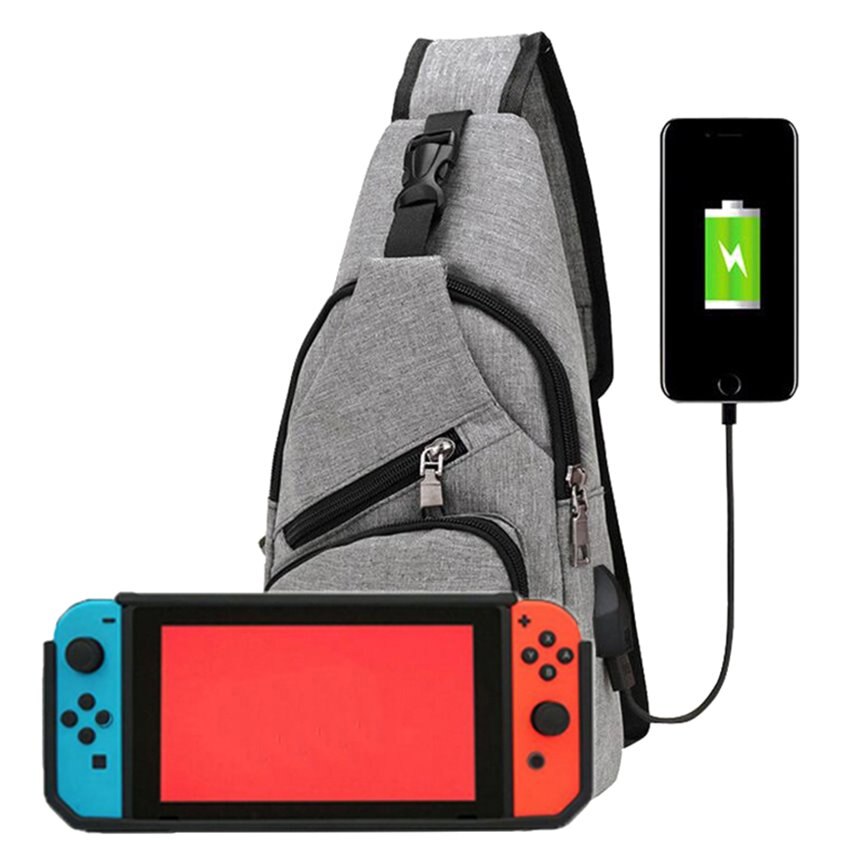 TOFOCO Portable Storage Bag Cover Case for Nintend Switch NS Console Carrying Bag: gray