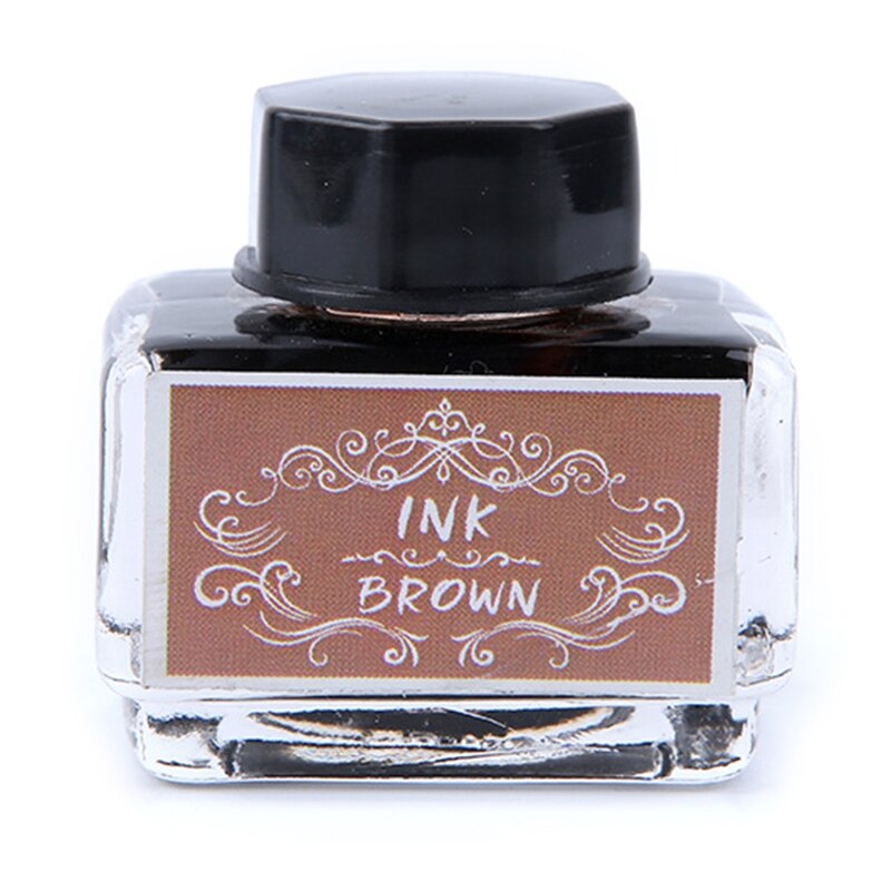 Pure Colorful Bottled Ink Fountain Pen Ink Non-carbon Refilling Inks Student Stationery School Office Supplies (1 Bottle, 15ml ): BN