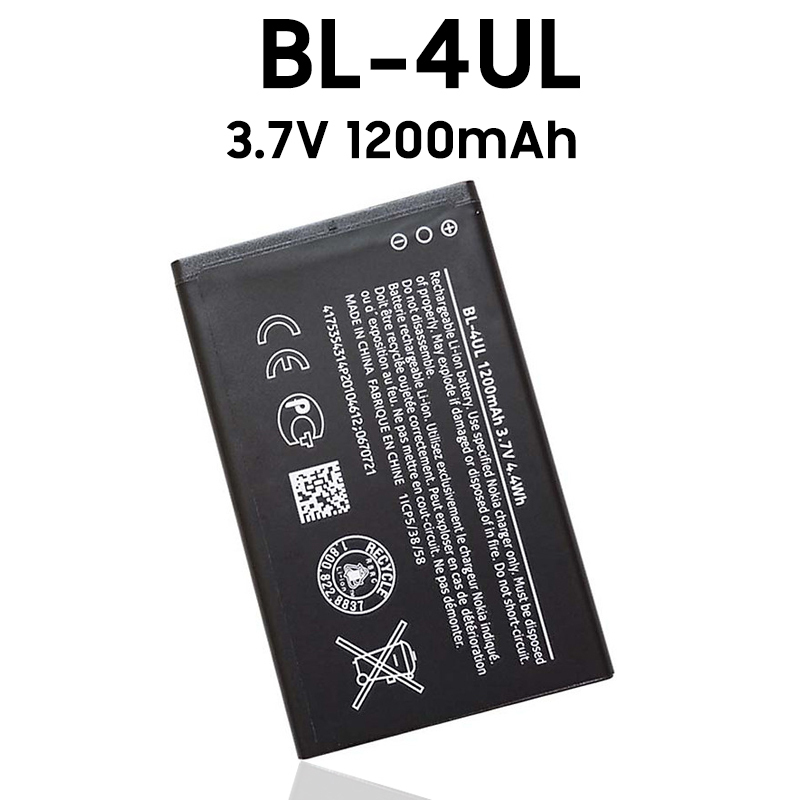 Bl -4ul bl 4ul 3.7v litiumpolymer-telefonbatteri til nokia 3310 ta1030 lumia 225 330 rm-1172 rm-1011 rm-1126 1200 mah  bl4ul