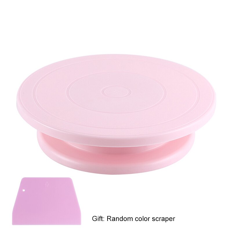 10 Inch Cake Turntable Anti-skid Round Cake Stand Rotary Table Kitchen Tools Accessories Cake Decorating Baking Tools cozinha: sky blue