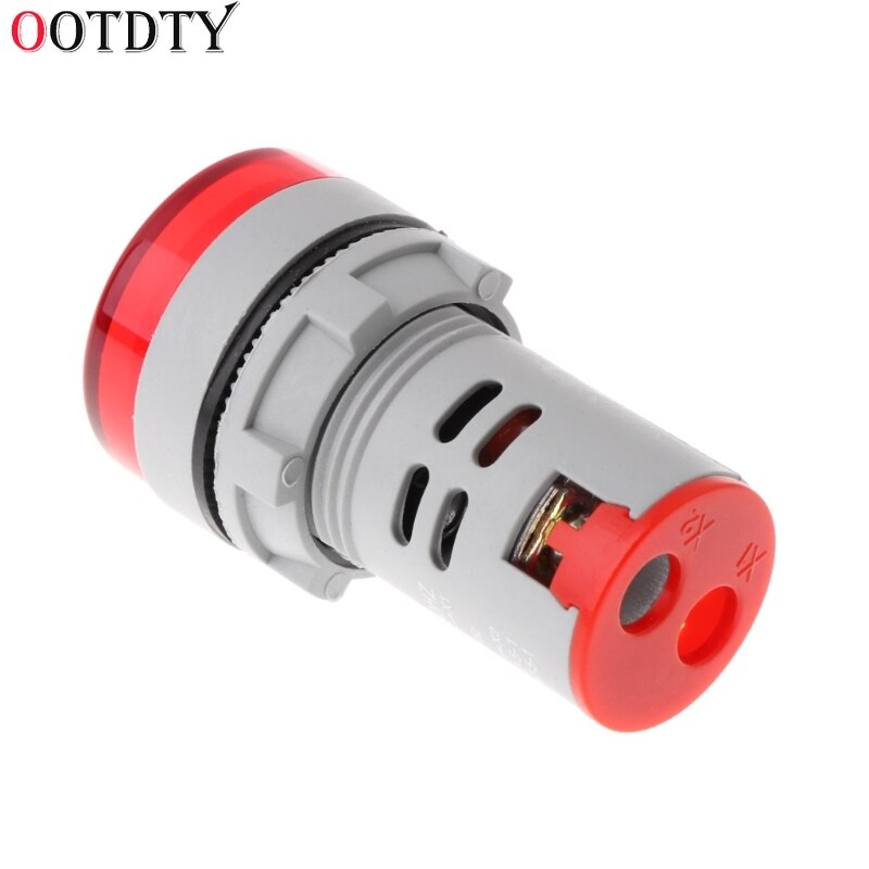 OOTDTY 22mm Hertz AC Frequency Meter LED Digital Display Indicator Signal Lamp Lights