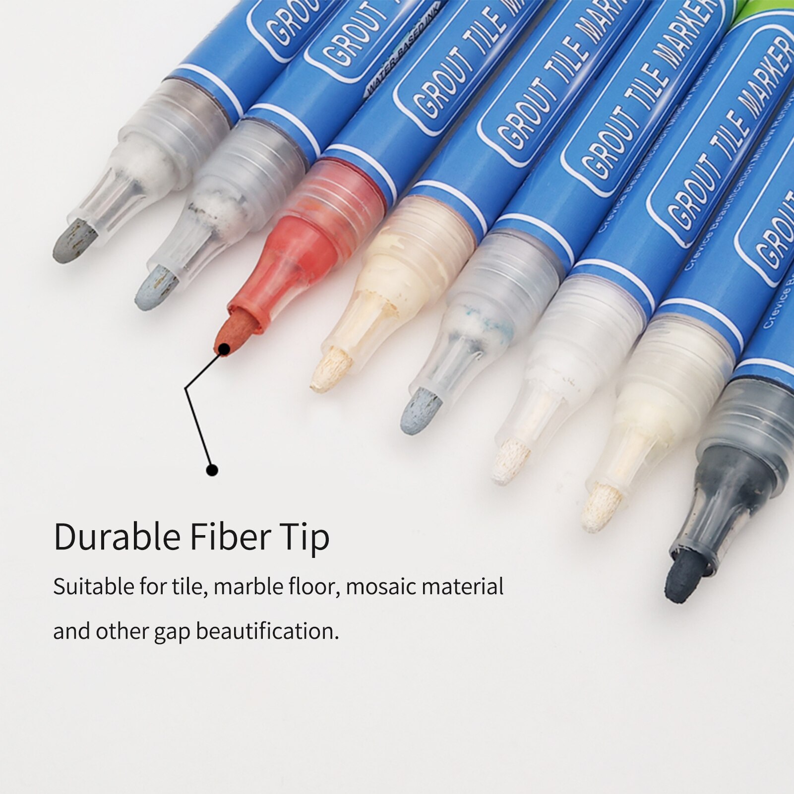 Grout Pen Water Based Tile Grout Paint Pen Renew Repair Marker Tile Gap Line Coating with Replacement Tip Waterproof