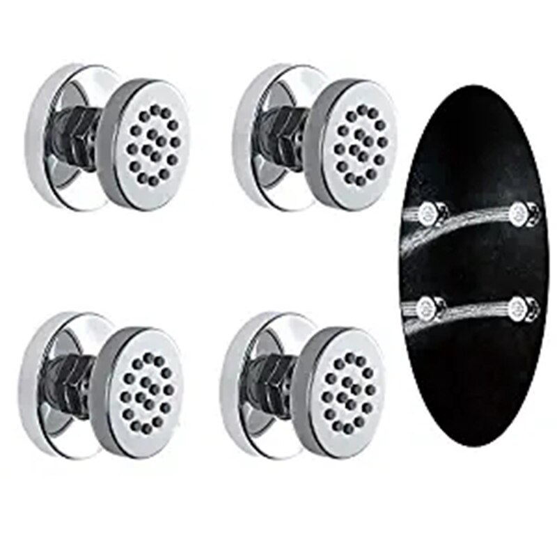 Douche Bad Head Verstelbare Messing Chroom Ronde Massage Spa Body Jet Side Sproeier Waterbesparende Ronde Handdouche Badkamer Douche