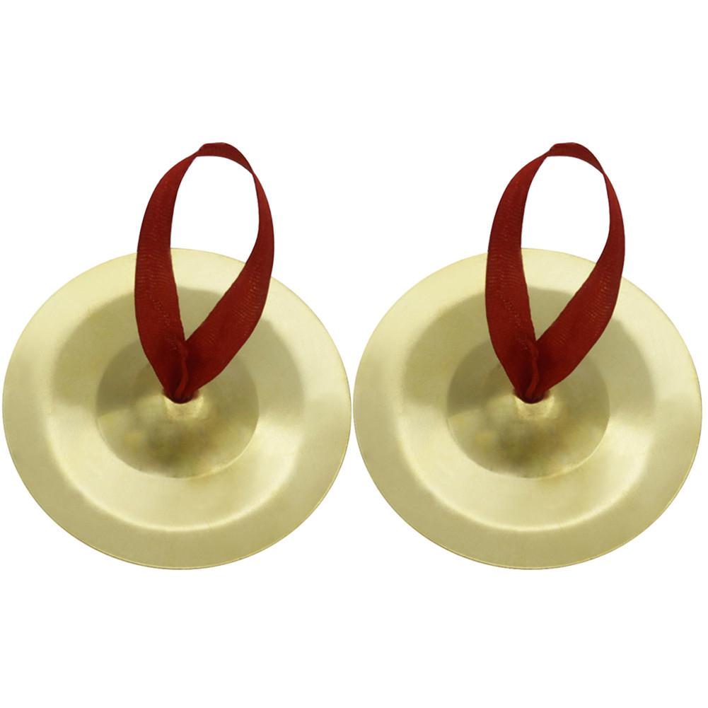 Platillos para dedos de danza del vientre, Mini platillos de percusión de Oriente Medio, accesorios de baile, instrumentos de percusión de latón de 7cm, 2 uds.