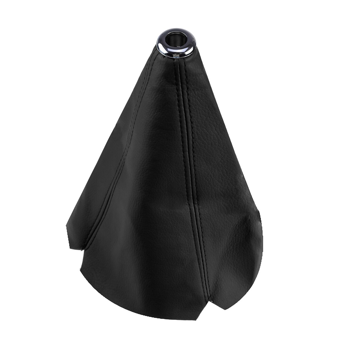 Universal PU Leather / Flannel Gear Shift Collars Car Hyper Fabric Gear Shift Knob Lever Stick Collar Gaiter Boot Cover: PU Leather Black