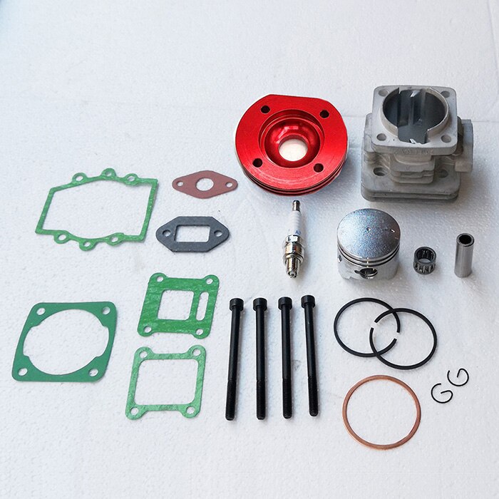 44mm Cylinder Assy Big Bore Kit 2 Grooves For 44-6 47cc 49cc 2 stroke engine Mini Dirt ATV Pocket Bikes Minimoto: Red